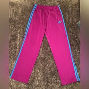 Vintage Maroon and teal blue stripe Adidas Joggers 🏃‍♀️ Size M.